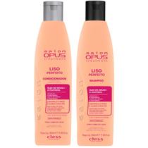 Kit Shampoo e Condicionador Liso Perfeito Salon Opus 350ml Cless limpa nutre sela e alinha os fios