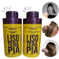 Kit Shampoo e Condicionador Lisoterapia Hidratante Pós Quimica Hidralize