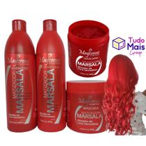 Kit Shampoo e Condicionador + Máscara Matizadora Marsala Ativador de Tons Vermelhos - Maycrene