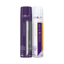 Kit shampoo e condicionador matizador diamond silver - evolpy liss