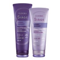 Kit Shampoo e Condicionador Matizador Loiro Expert Desamarelador Violeta Platinado Eudora Siàge