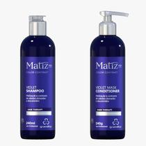 KIT Shampoo E Condicionador MatizadorGrandha Cabelo Loiro 240ml