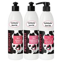 Kit Shampoo e Condicionador Melancia e Máscara Morango 500ml Perigot Kit Shampoo e Condicionador Melancia e Máscara Morango 500ml Perigot
