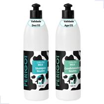 Kit Shampoo e Condicionador Milk Neutro 500ml Perigot para Banho de Cães e Gatos