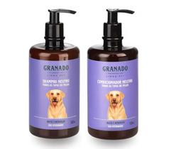 Kit Shampoo e Condicionador Neutro Maciez e Hidratação Pet Granado 500ml