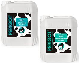 Kit Shampoo e Condicionador Neutro Milk 5 Litros Para Cães Gatos