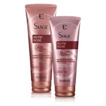 Kit Shampoo e Condicionador Nutrição Profunda Efeito Anti Tesoura Eudora Siàge Nutri Rosé