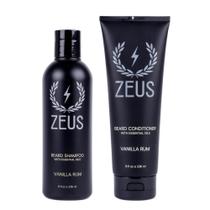 Kit Shampoo e Condicionador para Barba Zeus - 240ml - Maciez e Hidratação Kit Shampoo e Condicionador para Barba Zeus - 240ml - Maciez e Hidratação