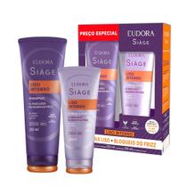 Kit Shampoo e Condicionador para Cabelo Liso Intenso Antifrizz 250ml 125ml Eudora Siàge