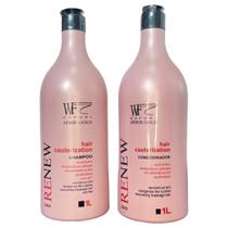 Kit Shampoo e Condicionador para Cabelos Danificados, Porosos, Ressecados e com Pontas Duplas Hidratação Reconstrução WF Renew 2L