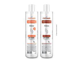 Kit Shampoo e Condicionador Pêssego Fio Hair 1 Litro - Hidratação Intensa Kit Shampoo e Condicionador Pêssego Fio Hair 1 Litro - Hidratação Intensa