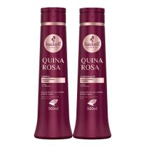 Kit Shampoo e Condicionador Quina Rosa Brilho Intenso e Maciez Haskell 500ml