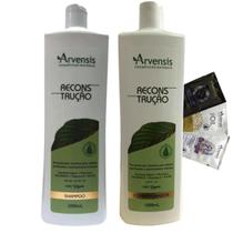 Kit Shampoo e Condicionador Reconstrução Arvensis Vegano Cabelos Danificados Quimicamente Tratado 1L