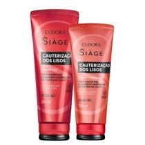 Kit Shampoo e Condicionador Reconstrução Cauterização dos Lisos Reparação Eudora Siàge