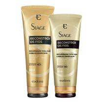 Kit Shampoo e Condicionador Reconstrução Reparação Reconstrói Os Fios Restauração Eudora Siàge