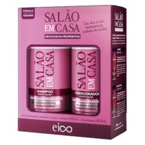 Kit Shampoo e Condicionador Salão em Casa Cronograma Profissional 850ml Eico Kit Shampoo e Condicionador Salão em Casa Cronograma Profissional 850ml Eico