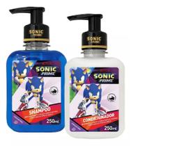 Kit Shampoo e Condicionador Sonic 250ml Sonic Prime - Sega Netflix