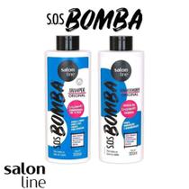 Kit Shampoo E Condicionador SOS Bomba Salon Line Fortalecimento E Crescimento Capilar 500ml