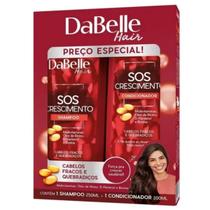 Kit Shampoo e Condicionador SOS Crescimento Dabelle Óleo de Rícino Vitaminas