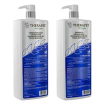 Kit Shampoo e Condicionador Tonalizante Desamarelador de Pelos Brancos 1.5L Therapet