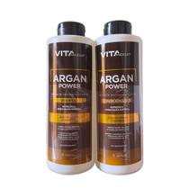 Kit Shampoo E Condicionador Tratamento Capilar Argan Power Kit Shampoo E Condicionador Tratamento Capilar Argan Power