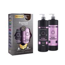 Kit Shampoo e Condicionador Ultra-Hialurônico 1L Premisse Hidratação Profunda, Brilho e Força com Ácido Hialurônico e
