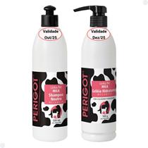 Kit Shampoo e Geléia Hidratante Milk Melancia 500ml Para Pet Cães Gatos