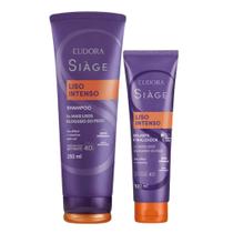 Kit Shampoo e Leave In Finalizador Liso Intenso Antifrizz Contra Frizz Eudora Siàge