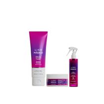 Kit Shampoo e Máscara 240ml + Fluido 200ml - Liso Magico - Lowell Kit Shampoo e Máscara 240ml + Fluido 200ml - Liso Magico - Lowell