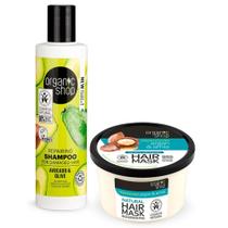 Kit shampoo e Máscara Cabelo Crespo Organic Shop