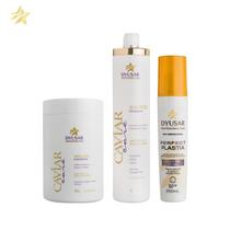 Kit Shampoo E Máscara Caviar 1 L + Fluído Pré Escova 250Ml