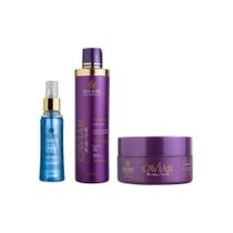 Kit Shampoo E Máscara Caviar 300Ml + Doador De Brilho 90Ml