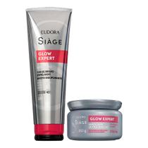 Kit Shampoo e Máscara de Nutrição Capilar Anti Frizz Glow Expert Limpeza e Brilho Eudora Siàge