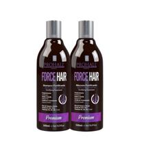 Kit Shampoo E Máscara Force Hair Prohall 2x500ml