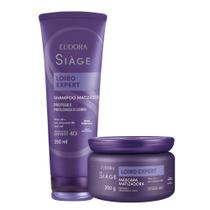 Kit Shampoo e Máscara Matizador Loiro Expert Desamarelador Violeta Platinado Eudora Siàge Kit Shampoo e Máscara Matizador Loiro Expert Desamarelador Violeta Platinado Eudora Siàge