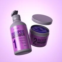 Kit shampoo e mascara matizadora hanova 300ml