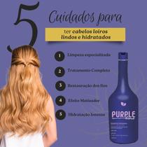 Kit Shampoo E Máscara Violeta Matizador 750 Ml Tratamento