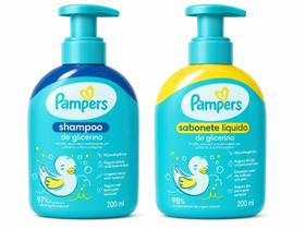 Kit Shampoo e Sabonete De Glicerina Pampers 200ml Cada Kit Shampoo e Sabonete De Glicerina Pampers 200ml Cada