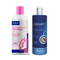 Kit Shampoo Episoothe 500ml + Hidrapet Creme 500g - AGENER UNIAO E VIRBAC