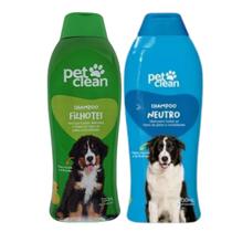 Kit Shampoo Filhote + Shampoo Neutro Pet Clean Cachorro Gato Kit Shampoo Filhote + Shampoo Neutro Pet Clean Cachorro Gato