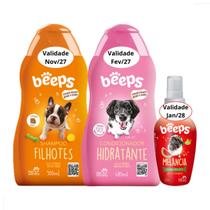 Kit Shampoo Filhotes Condicionador Colônia Beeps Melancia Pet Society Kit Shampoo Filhotes Condicionador Colônia Beeps Melancia Pet Society