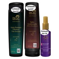 Kit Shampoo Filhotes Condicionador E Colônia Forever Baby Pet Society Cães