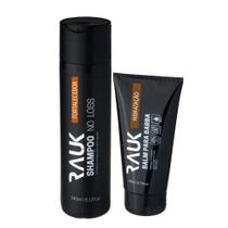 Kit Shampoo Fortalecedor Antiqueda 240ml e Balm para Barba Hidratante 140ml Rauk