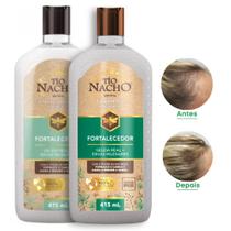 Kit Shampoo Fortalecedor Antiqueda Capilar 415ml + Condicionador Fortalecedor 415ml Tio Nacho Queda Cabelo Capilar Kit Shampoo Fortalecedor Antiqueda Capilar 415ml + Condicionador Fortalecedor 415ml Tio Nacho Queda Cabelo Capilar