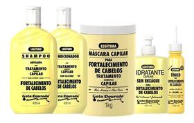 Kit Shampoo Fortalecimento Capilar Gota Dourada Com 5 Itens