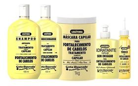 Kit Shampoo Fortalecimento Capilar Gota Dourada Com 6 Itens