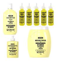 Kit Shampoo Fortalecimento Capilar Gota Dourada Com 8 Itens Kit Shampoo Fortalecimento Capilar Gota Dourada Com 8 Itens