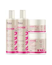 Kit Shampoo, Gelatina, Máscara e Ativador Cachos Nova fragrância - Apice Kit Shampoo, Gelatina, Máscara e Ativador Cachos Nova fragrância - Apice
