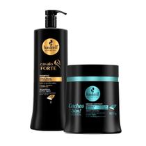 Kit Shampoo Haskell Cavalo Forte 1L +Máscara Cachos Sim 500g