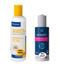 Kit Shampoo Hexadene Spherulites 250ml Hidrapet Creme 100g